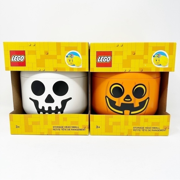 Lego Storage Pumpkin and Skeleton Small - Picture 1 of 4